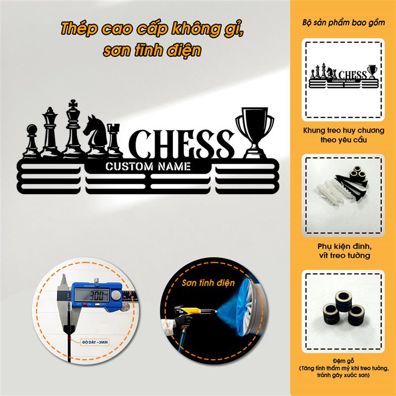 GIÁ TREO HUY CHƯƠNG CỜ VUA CV4